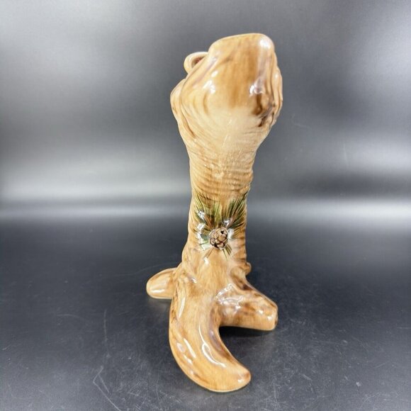 Vintage Keystone Ceramic Tree Trunk Vase Made in USA Ceramic Vessel Marked Vtg - Picture 10 of 12